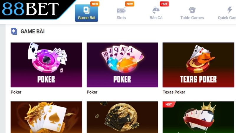 Tổng quan về game bài 88Bet